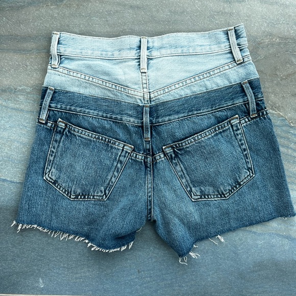 FRAME Layered Distressed Cutoff Shorts - Picture 2 of 4